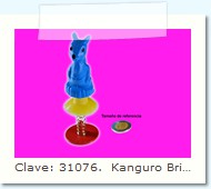 Clave: 31076.  Kanguro Brincador. Bolsa con 12 piezas.