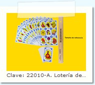 Clave: 22010-A. Lotería del Comal en bolsa. Con 12 tablas y naipe grande.